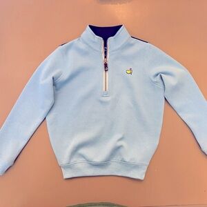 Masters boys 4t 1/4 zip pullover (performance fabric) light blue EUC